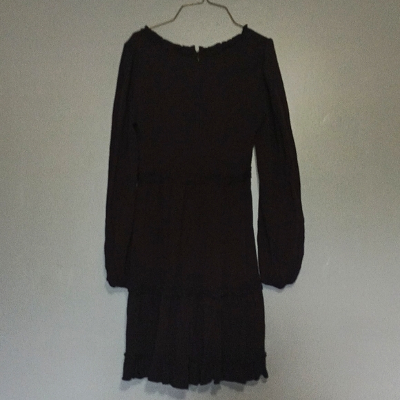 Forever 21 Black Ruffle-Trim Mini Dress Size Sm - Picture 8 of 8